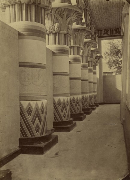 Temple de Philae. Galerie; H. Laurent, French, active Egypt and Paris, France 1860s - 1870s, Paris, France; 1867; Albumen