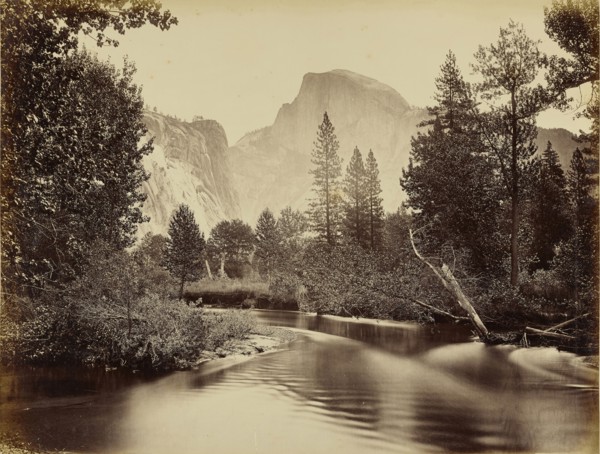 The Half Dome, 4,953 feet, Yosemite, Cal; Carleton Watkins, American, 1829 - 1916, negative about 1865 - 1872; print about 1882