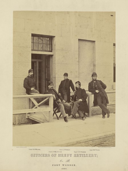 Officers of Heavy Artillery, Company B, Fort Warren; James Wallace Black, American, 1825 - 1896, Fort Warren, Massachusetts