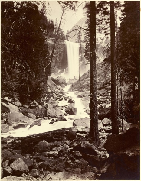 Vernal Fall 350 ft., Yo Semite Valley; Thomas Houseworth & Company, Carleton Watkins, American, 1829 - 1916, or C.L. Weed