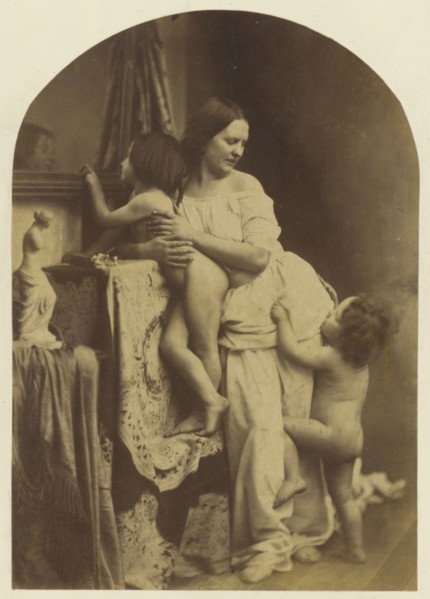 The Madonna and Child with St. John the Baptist; Oscar Gustave Rejlander, British, born Sweden, 1813 - 1875, about 1860