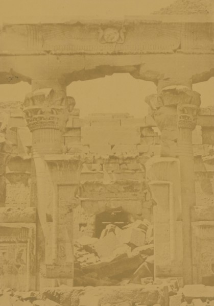 Kalabcheh; entrée du Naos; Maxime Du Camp, French, 1822 - 1894, Kalabscheh, Egypt; negative April 8, 1850; print about 1852