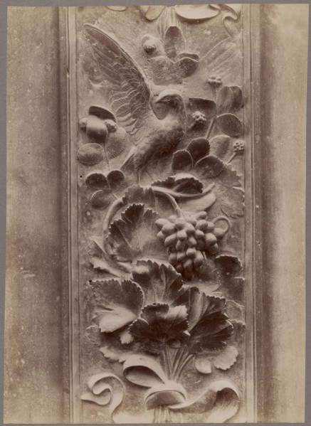 Relief sculpture with bird; Italian; about 1865 - 1885; Albumen silver print