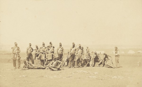 Chasseurs d'Afrique; Roger Fenton, English, 1819 - 1869, 1855; published November 19, 1856; Salted paper print; 15.1 × 24.4 cm