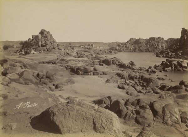 View of Shellal with the Island of Philae , Vue de Chelal avec l'Ile de Phile; Antonio Beato, English, born Italy, about 1835