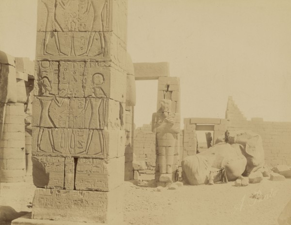 Part of Ramesseum; Antonio Beato, English, born Italy, about 1835 - 1906, 1880 - 1889; Albumen silver print