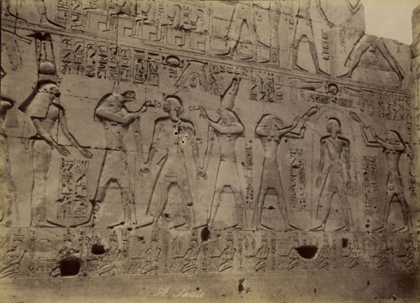 Abydos, Purification of the King , Abydos, Purification de Roi; Antonio Beato, English, born Italy, about 1835 - 1906, 1880