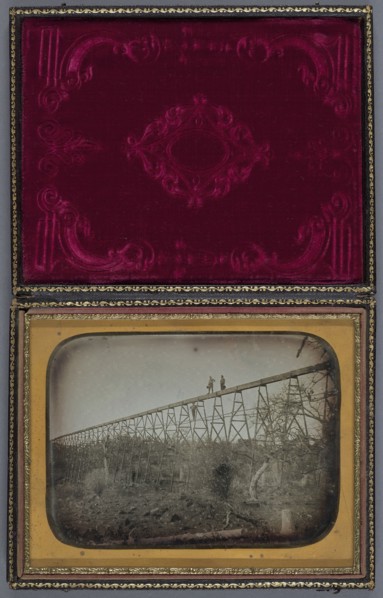 Flume Near the North Fork of the American River; American; late 1849; Daguerreotype
