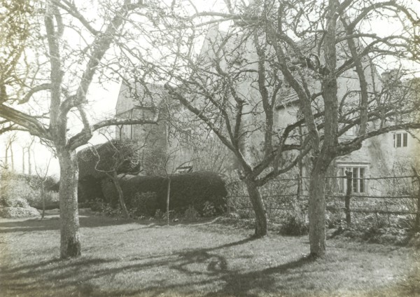 Kelmscott Manor. From the Orchard; Frederick H. Evans, British, 1853 - 1943, 1896; Lantern slide; 4.6 x 6.4 cm