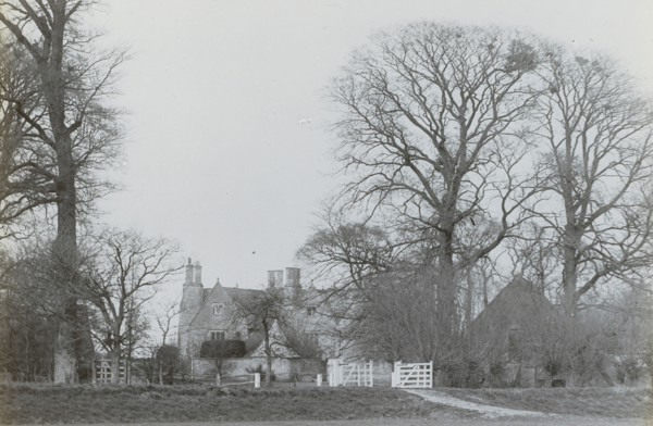 Kelmscott Manor. From the Meadows; Frederick H. Evans, British, 1853 - 1943, 1896; Lantern slide; 4.4 x 6.7 cm