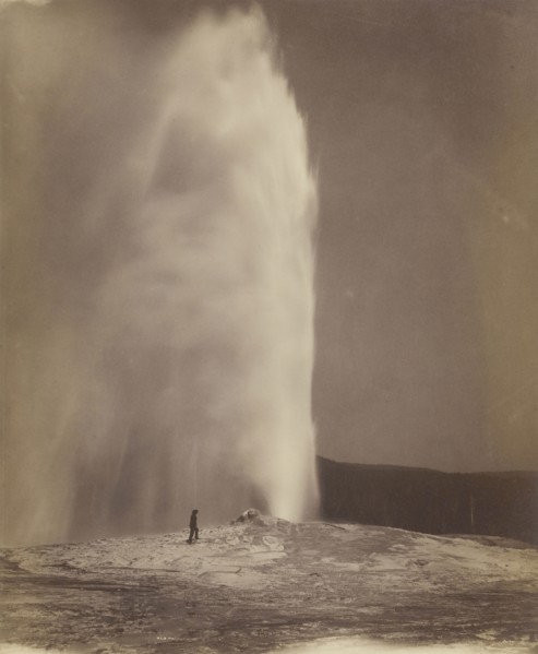 Old Faithful; William Henry Jackson, American, 1843 - 1942, Yellowstone National Park, Wyoming, United States; 1870; Albumen