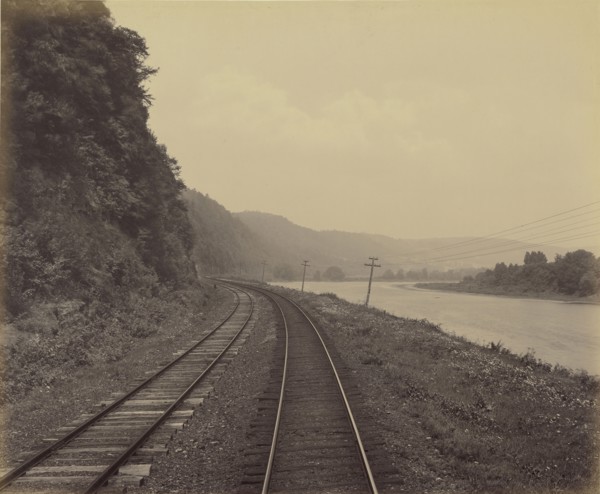 Hemlock Run Curve, near Towanda; William H. Rau, American, 1855 - 1920, n.d; Albumen silver print