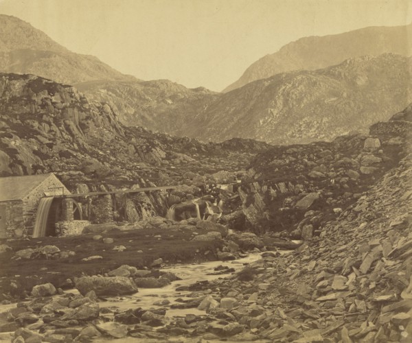 Mountains at the foot of Lake Ogwen, Wales; Roger Fenton, English, 1819 - 1869, n.d; Albumen silver print