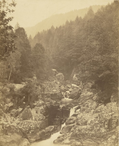 On the Llugury, below the Swallow Falls; Roger Fenton, English, 1819 - 1869, n.d; Albumen silver print