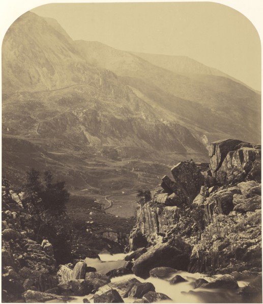 View from Ogwen Falls into Nant Ffrancon; Roger Fenton, English, 1819 - 1869, 1857; Albumen silver print