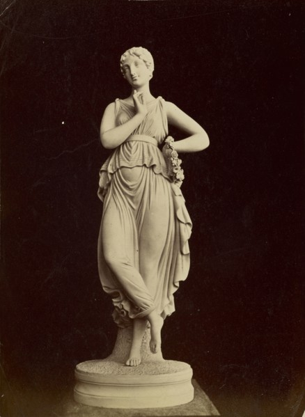 Statue of female figure; about 1870 - 1890; Albumen silver print