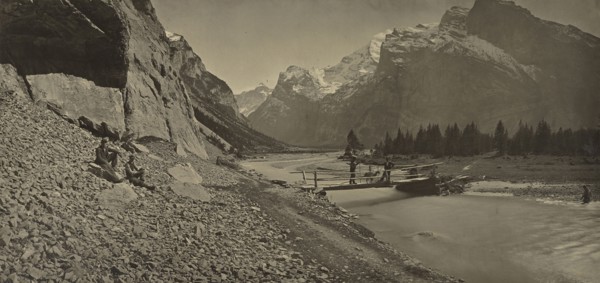 Alpine Landscape; Adolphe Braun, French, 1811 - 1877, 1865 - 1870; Carbon print; 22.2 x 46.8 cm 8 3,4 x 18 7,16 in