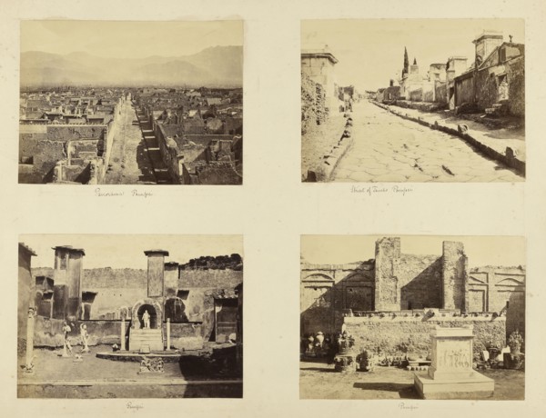 Pompei; Bisson Frères, French, active 1840 - 1864, Pompeii, Italy; about 1854 - 1864; Albumen silver print
