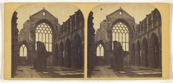 Abbey of Holyrood., East Window., British; about 1860; Albumen silver print