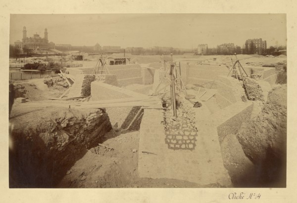 Pier no.3 from behind; Louis-Émile Durandelle, French, 1839 - 1917, April 27, 1887; Albumen silver print