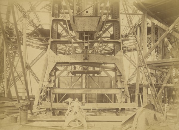 Elevator machinery; Louis-Émile Durandelle, French, 1839 - 1917, 1889; Albumen silver print
