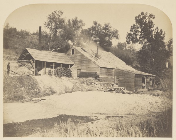 Agua Fria Mill; Carleton Watkins, American, 1829 - 1916, 1860; Salted paper print; 33.7 x 42.7 cm 13 1,4 x 16 13,16 in