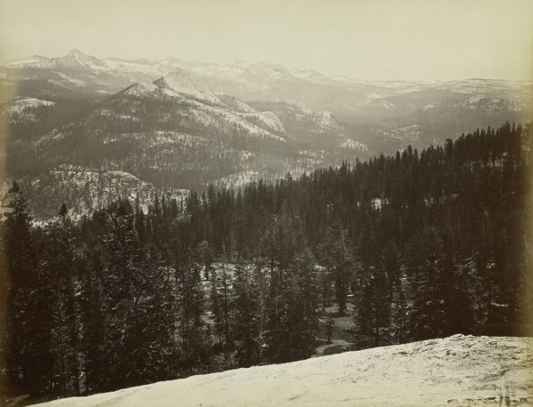 Merced Group from Sentinel Dome; Carleton Watkins, American, 1829 - 1916, 1865 - 1866; Albumen silver print