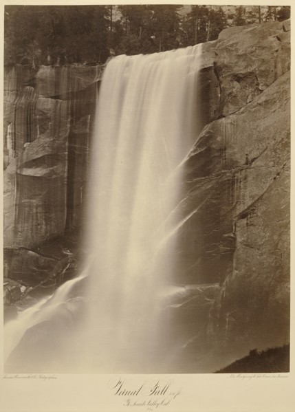 Vernal Fall, 350 ft., Yo-Semite Valley, Cal; Attributed to C.L. Weed, American, 1824 - 1903, or Eadweard J. Muybridge, American