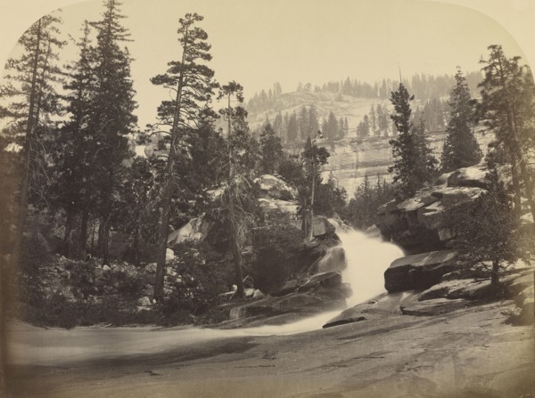 Cascade - Nevada Fall - 700 ft. Yo Semite; Carleton Watkins, American, 1829 - 1916, Yosemite, California, United States; 1861