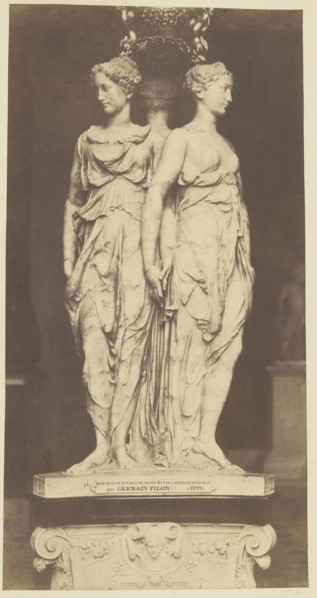 Sculptural study - funerary monument for Henry II and Catherine de Medici by G. Pilon; Édouard Baldus, French, born Germany