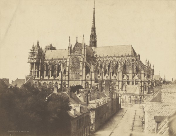Cathedrale d'Amiens; Édouard Baldus, French, born Germany, 1813 - 1889, Amiens, France; 1850 - 1855; Salted paper print