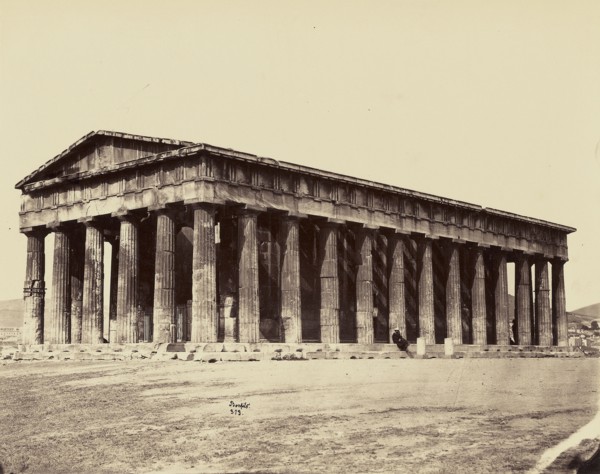 Temple de Thesee - Athenes. Hephaistion; Félix Bonfils, French, 1831 - 1885, Athens, Greece; 1872; Albumen silver print