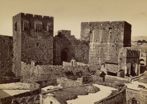 Tour de David, Jérusalem; Félix Bonfils, French, 1831 - 1885, Jerusalem, Israel; 1870 - 1879; Albumen silver print