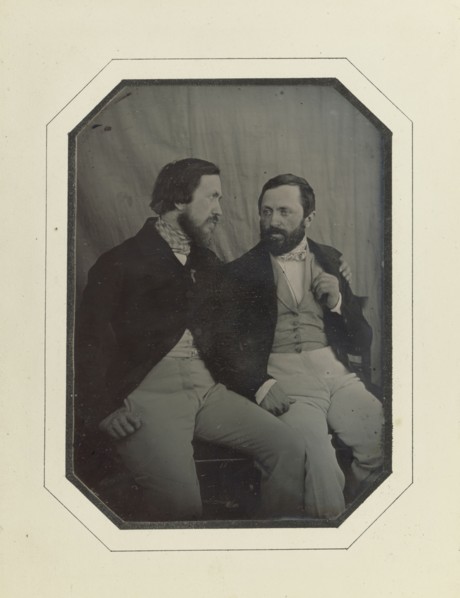 Portrait of Hippolyte and Paul Flandrin; F. Chabrol, French, active 1840 - 1860s, 1848 - 1849; Daguerreotype