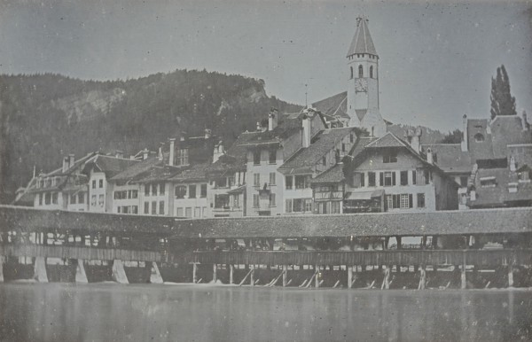View of Thun, Switzerland; Alphonse-Louis Poitevin, French, 1819 - 1882, 1840 - 1843; Daguerreotype