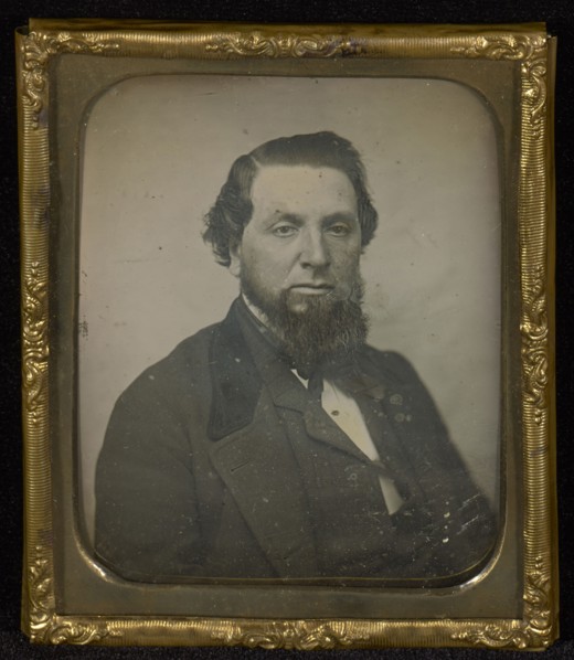 Portrait of a Man with Bushy Chin Beard; American; about 1850; Daguerreotype