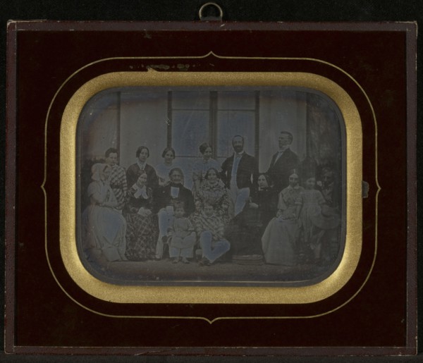 Family group portrait of fourteen Eynard-Lullin members; Jean-Gabriel Eynard, Swiss, 1775 - 1863, July 17, 1849; Daguerreotype