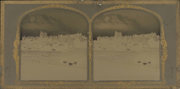 Windsor Castle; John Harmer, British, active 1870s, about 1860; Collodion-on-Glass; 6.7 x 6.4 cm 2 5,8 x 2 1,2 in