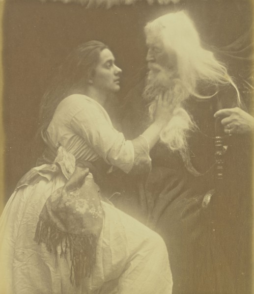 Vivien and Merlin; Julia Margaret Cameron, British, born India, 1815 - 1879, Freshwater, Isle of Wight, England; September 1874