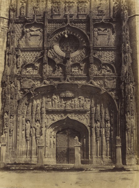 Facade of San Pablo, Valladolid; Charles Clifford, English, 1819,1820 - 1863, 1853; Albumen silver print