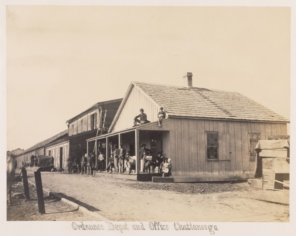 Ordnance Depot and Office, Chattanooga; George N. Barnard, American, 1819 - 1902, about 1864; Albumen silver print