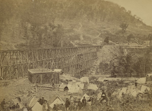Pass in the Raccoon Range, Whiteside No. 1, George N. Barnard, American, 1819 - 1902, 1864; Albumen silver print