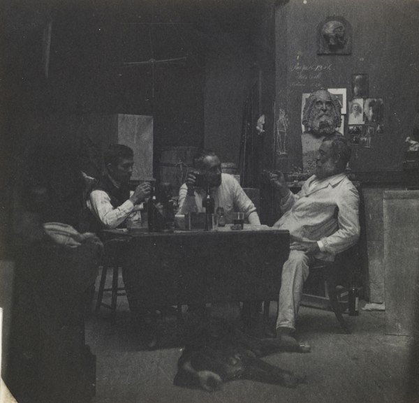 Samuel Murray, Thomas Eakins and William O'Donovan in Eakins's Chestnut Street Studio; Thomas Eakins, American, 1844 - 1916