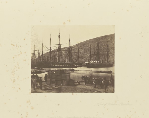 Head of Harbour, Balaklava; Roger Fenton, English, 1819 - 1869, Crimea; 1856; Salted paper print; 20.8 x 25.7 cm
