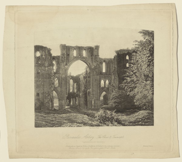 Rivaulx Abbey, the Choir and Transept; Roger Fenton, English, 1819 - 1869, Rivaulx, England; 1857; Photogalvanograph