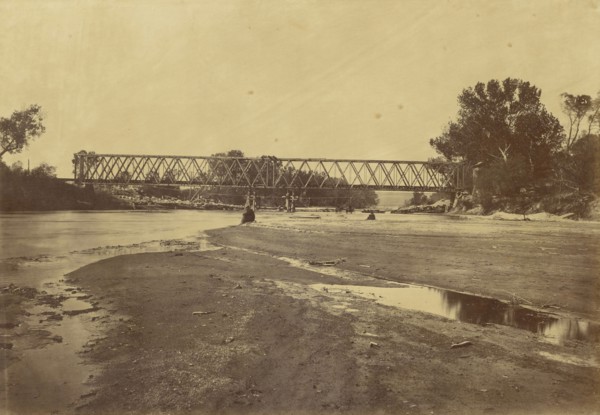 Railroad Bridge across the Republican, Kansas; Alexander Gardner, American, born Scotland, 1821 - 1882, 1867; Albumen silver