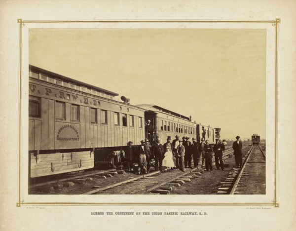 Group at Junction, Kansas; Alexander Gardner, American, born Scotland, 1821 - 1882, 1867; Albumen silver print