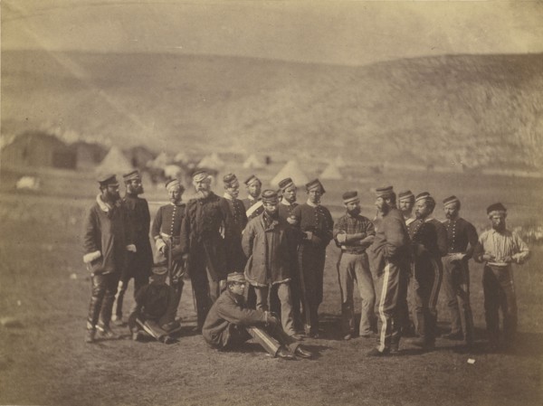 Col. Doherty, Officers and Men. 13th Light Dragoons; Roger Fenton, English, 1819 - 1869, 1855; Albumen silver print