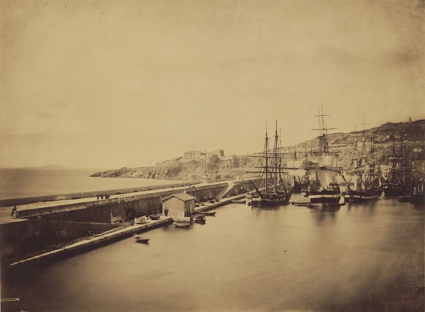 Ships in Harbor, Sete; Gustave Le Gray, French, 1820 - 1884, Sète, France; 1857; Albumen silver print