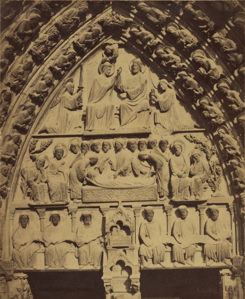 Portal of Notre Dame, Paris; Gustave Le Gray, French, 1820 - 1884, Paris, France; 1857 - 1859; Albumen silver print